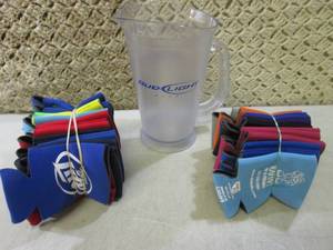 lot 55 image: Bud Light Beer Pitcher and Assorted...