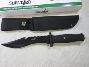 lot 89 image: 12 Survivor Fixed Blade Knife with...