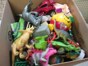 lot 184 image: Box Full of Small Unsorted Toys  D-...