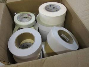 lot 203 image: Box Full of Assorted Tape Masking F...