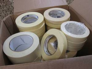 lot 204 image: Box Full of Assorted Masking Tape 1...