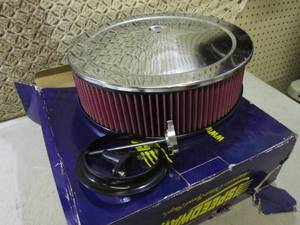 lot 247 image: Chrome Air Cleaner 14 x 4 with Wa...