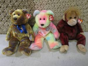 lot 29 image: 3 Large TY Beanie Babies  BS...