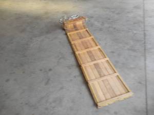 lot 17 image: Gladding Wooden Toboggan