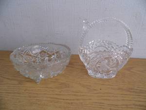 lot 59 image: Crystal Basket - Bowl