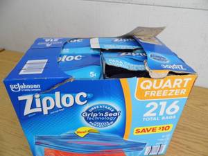 lot 92 image: Ziploc Quart Freezer Bags