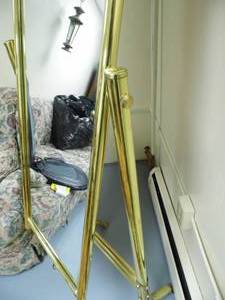 lot 130 image: Brass Dressing Mirror