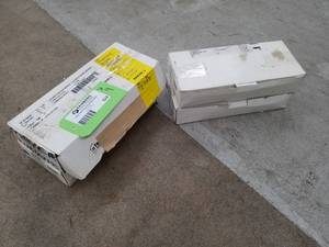 lot 524 image: Lot of (4) Home Exterior Door Handle Lock and Deadbolt Hardware Sets