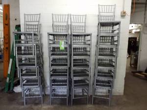 lot 1002 image: Lot of (25) Plastic Banquet Chairs