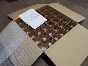lot 1008 image: Lot of (72) Banquet Clear Crystal Votive Candle Holders