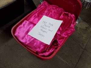 lot 1013 image: Hot Pink Satin Dcor Fabric and Drapes