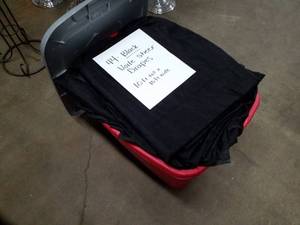 lot 1016 image: Lot of (44) Black Sheer Voile Drapes