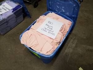 lot 1017 image: Lot of (480) Blush Pink Spandex Chair Bands