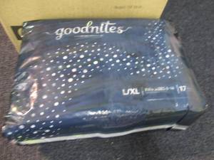 lot 50 image: 2- 17 ct Pks Goodnites Night Time U...