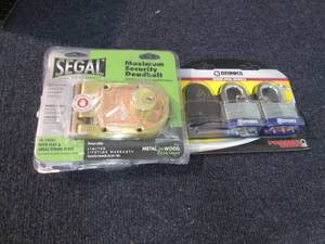 lot 72 image: 2 Padlocks, Deadbolt...