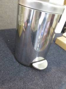 lot 73 image: Small SimpleHuman Step Waste Basket...