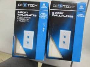 lot 125 image: 6- 5pks CE Tech 2 Port Wall Plates ...