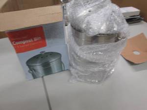 lot 175 image: Stainless Steel Compost Bin...