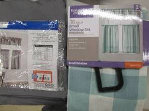 lot 192 image: 2 Small Window Curtain Sets...