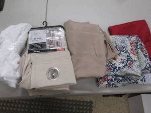 lot 200 image: 2 Curtains, 3 Assorted Table Cloths...