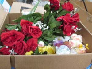 lot 204 image: Large Box of Artificial Flowers...