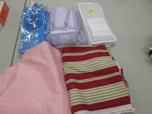 lot 206 image: Curtain, Fabric, Scrub Gloves, Shoe...