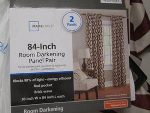 lot 230 image: Mainstays 84 inch Room Darkening Cu...