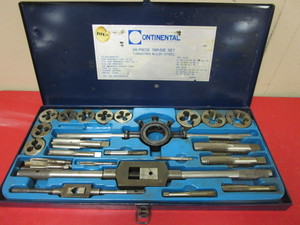 lot 316 image: CONTINENTAL 26-PIECE TAP-DIE SET, MADE OF TUNGSTEN ALLOY STEEL