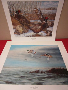 lot 352 image: WATERFOWLPHEASANT WILDLIFE PRINTS, BY ARTISTS AL STEINBERG, MATT LACOSSE, SIGNED, NUMBERED
