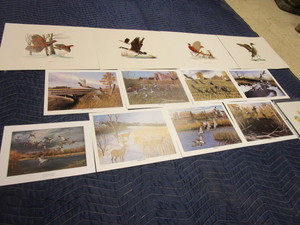 lot 354 image: WILDLIFE WATERFOWLBIRD PRINTS, ARTISTS ROBERT E. HINTON, LOUIS RAYMER, DAVID A. MAASS, KIRCHBERG