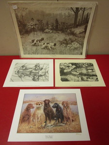 lot 355 image: WILDLIFEHUNTINGDOG PRINTS, BY ARTIST JIM KILLEN, TIMOTHY C. SCHULTZ, A.B. FROST