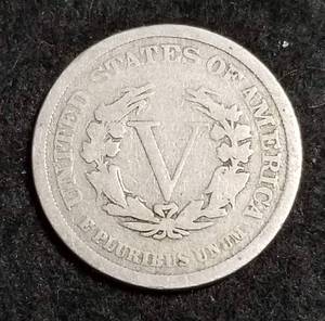 lot 20 image: 1883 NO CENTS LIBERTY V NICKEL