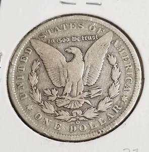 lot 49 image: 1890-O MORGAN SILVER DOLLAR
