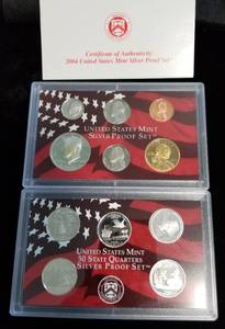 lot 03-A image: 2004 US SILVER PROOF SET ORIGINAL BOX AS ISSUED