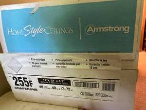 4 boxes Armstrong 12 by 12 Ceiling Tiles