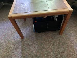 Tile Table with Wheat tiles