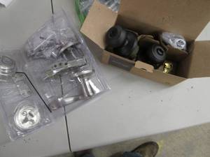 lot 27 image: 2 door knobs with locks. Kwikset. ...