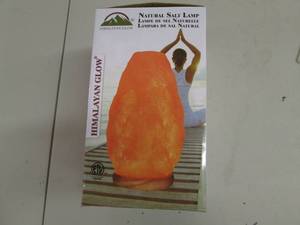 lot 34 image: natural salt lamp, with light insid...