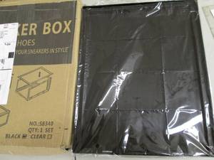 lot 60 image: black sneaker box. ...