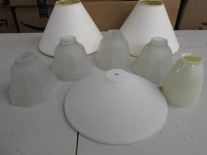 lot 68 image: 8 different kinds oh lamp shadscov...
