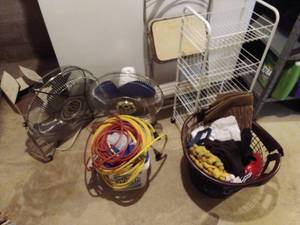 Lot of House Items and Shelf