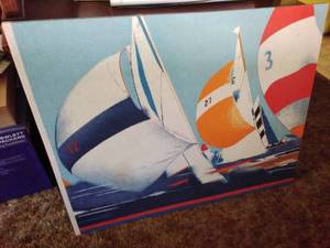 VINTAGE Sailing Canvas & Lake Posters