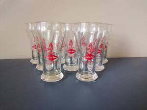 Nine Vintage Grain Belt Glasses