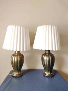 Pair of Brass Lamps