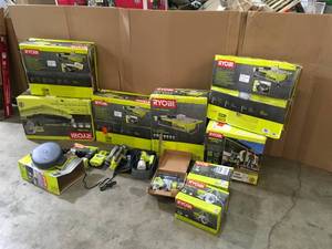 LOT WITH RYOBI TOOLS SEE PICS