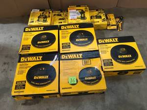 LOT OF 5 DEWALT 18 in. Surface Cleaner for Gas Pressure Washers Rated up to 3700 PSI & OTHER DEWALT TOOLS SEE PICS