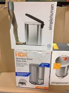 HDX & SIMPLEHUMAN & WENKO GARBAGE CANS