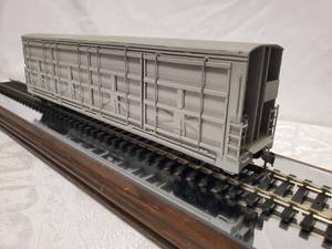 lot 79 image: O Scale Hand Made Wooden Model Kit Box Car