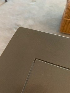 lot 19 image: Grey Accent Side Table with Lower Shelf