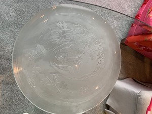 lot 75 image: Signed Etched Serving Plate by Perry Coyle